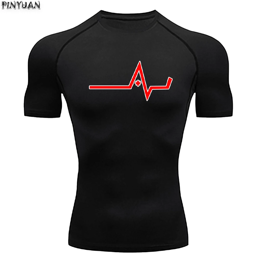 Line Compression Men's Long Sleeve T-shirt Fitness Sports Running Men's Style