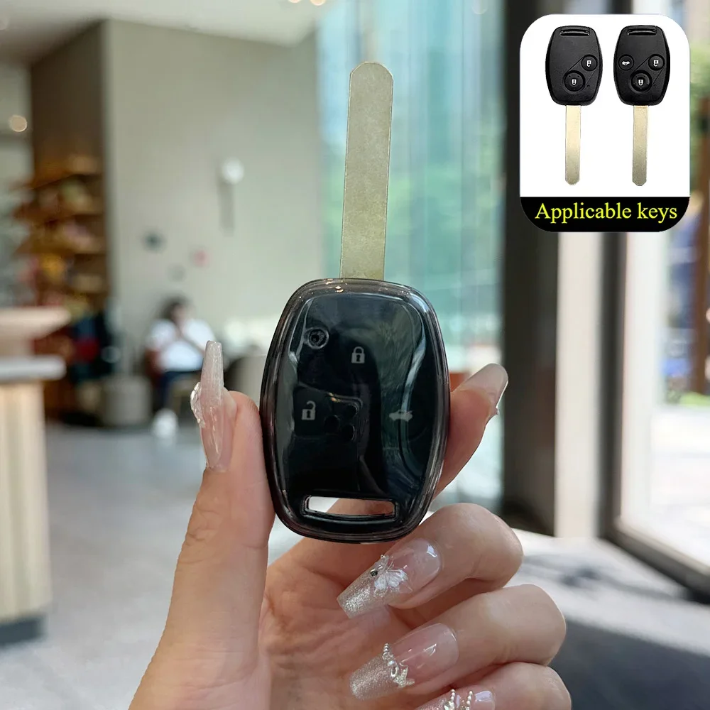 TPU Car Remote Key Case Cover for Honda Accord Civic CRV CR-V Pilot Insight Ridgeline Accessories