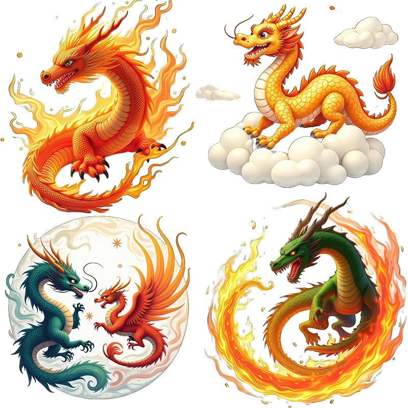 Three Ratels Q120 Golden auspicious dragon Art Wall Stickers for Home Decoration IPDA decals Car decals Waterproof