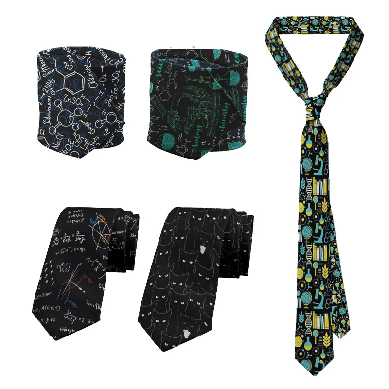 

Interesting creative mathematical formulas casual tie scientific symbols business shirt tie party wedding accessories tie