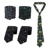 Interesantes fórmulas matemáticas creativas, corbata informal con símbolos científicos, corbata para camisa de negocios, accesorios para fiesta y boda