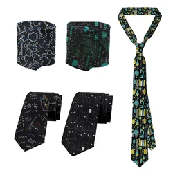 Interessanti formule matematici creative cravatta casual simboli scientifici camicia da lavoro cravatta accessori da sposa per feste cravatta