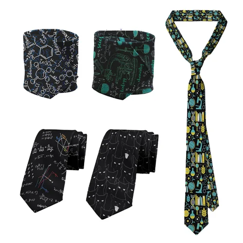 Interesantes fórmulas matemáticas creativas, corbata informal con símbolos científicos, corbata para camisa de negocios, accesorios para fiesta y boda