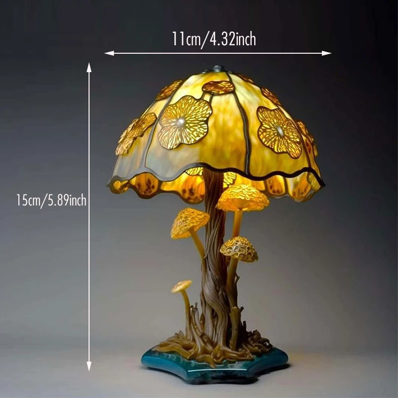 Flower Vintage Table Lamp for Home Decor Table Lights Retro European Royal Palace Style Led Light Bedroom Bedside Night Light