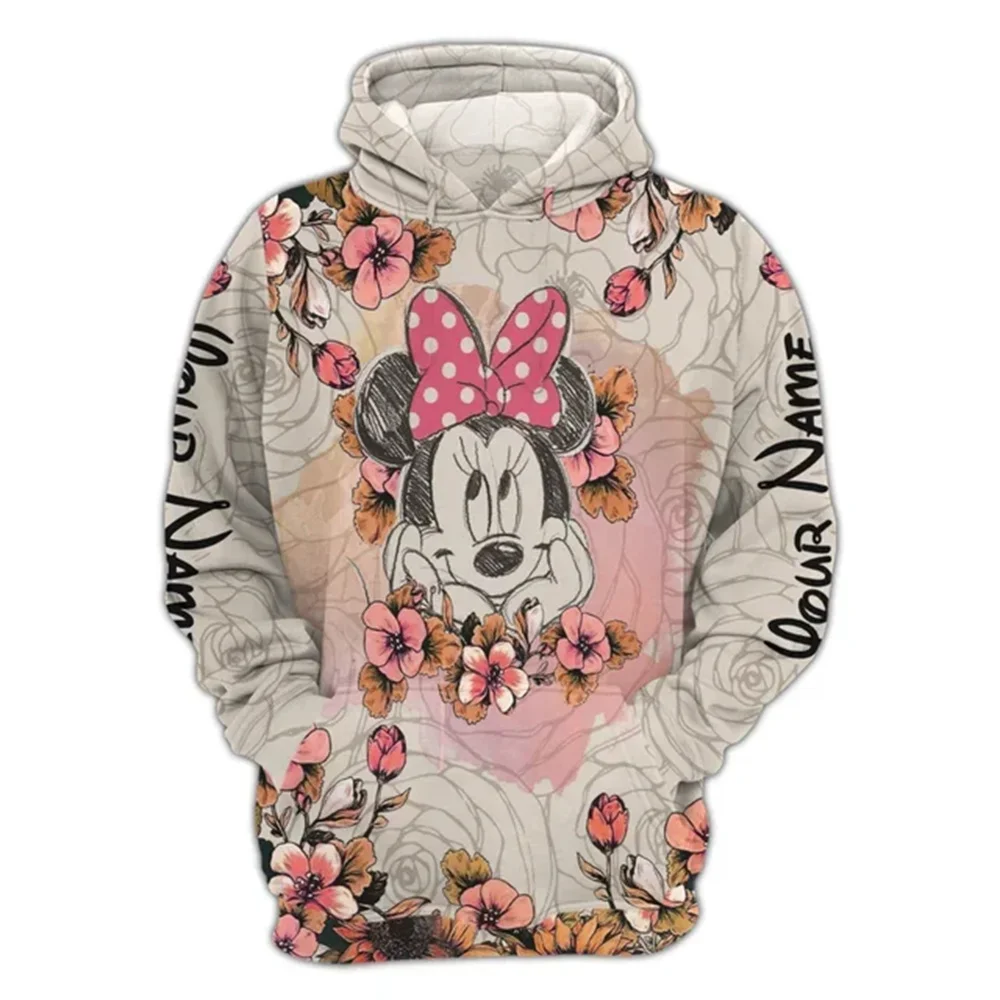 

Disney Mickey Mouse Hoodie Cute Mouse Ears Personalized Cute Zip Fan Lover Zipper All Over Print Unisex Hoodie