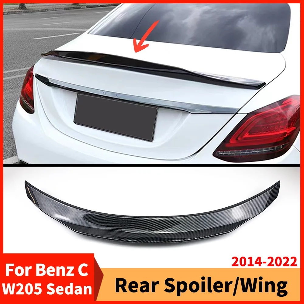 لسيارات مرسيدس بنز C W205 و C63 AMG سيدان C43 باب cfour 2014-2022 Air trot Spoiler Wing منحرف هواء معدّل بذيل الجناح