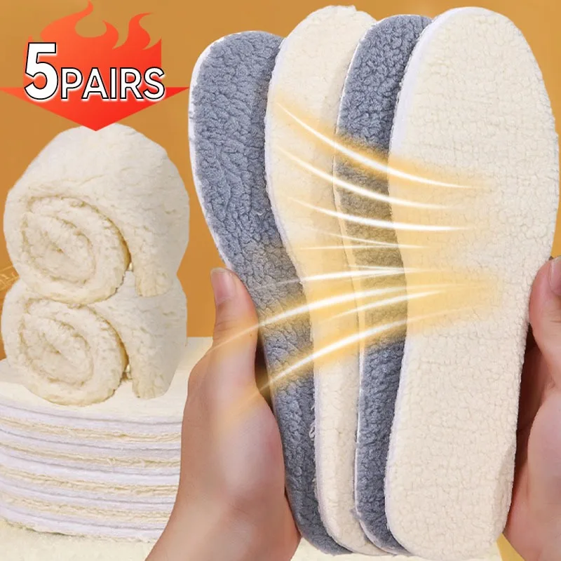 5 أزواج للجنسين الشتاء الكشمير النعال الدافئة مع أفخم الصوف رشاقته لينة منصات مريحة الثلوج الأحذية الذاتي ساخنة الرياضة إدراج