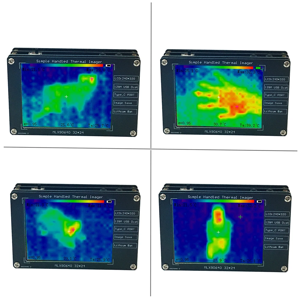 

MLX90640 2.8inch TFT Display Thermal Imager Infrared Sensor LCD 320*240 Resolution -40℃ to 300℃ Clear Definition Imaging Camera