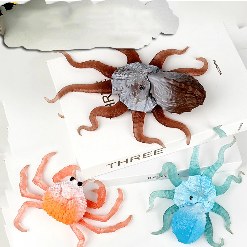 Squishyy Octopus Toys Anti Stress Squeeze Fidget Toy Decompression Play Set Soft Silicone Marine Animal Simulation Model For Kid