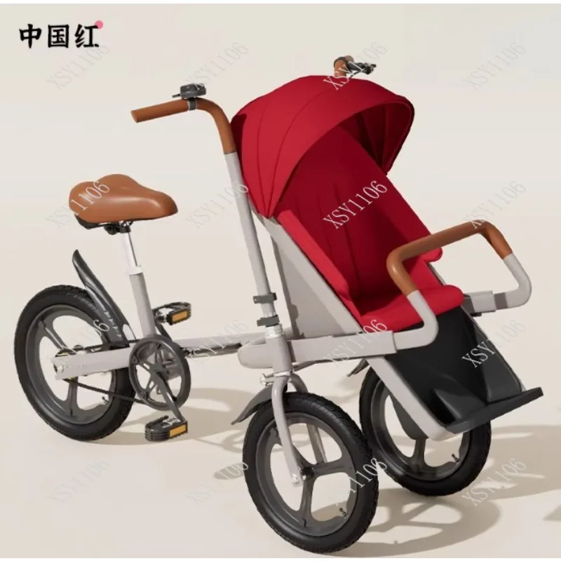 20 Inch 3-Wheel Parent-Child Bicycle Front Baby Seat Comfortable Design Cycling Bike for Mothers And Babies