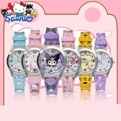 Sanrio Hello Kitty Cinnamoroll Anime Exquisite Electronic Watch Kawaii Kuromi My Melody Children's Watch Gifts with Gift Boxs