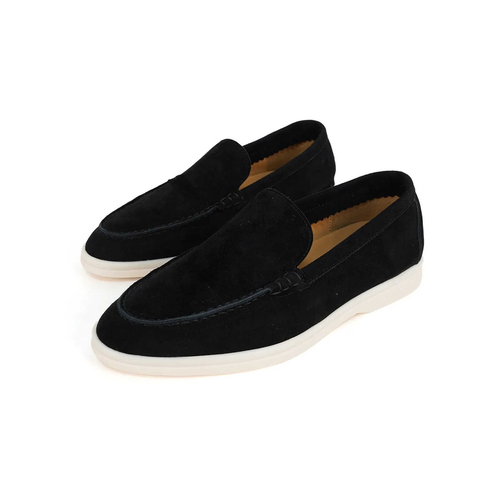26 Solid Leather Loafers, Men's Flat Lazy Shoes, Business Casual Soft-soled Moccasins, Minimalist Top-tier Skin  A40219