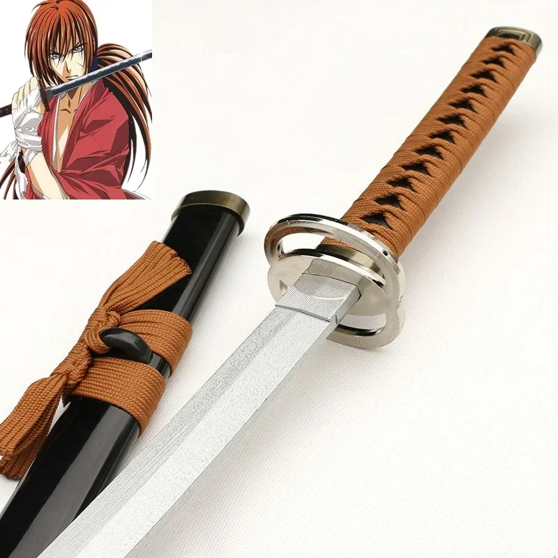 คอสเพลย์ภาพยนตร์ Rurouni Kenshin Himura Kenshin ดาบไม้อาวุธบทบาทเล่น Kamiya Kaoru นินจา Katana Prop 104ซม.