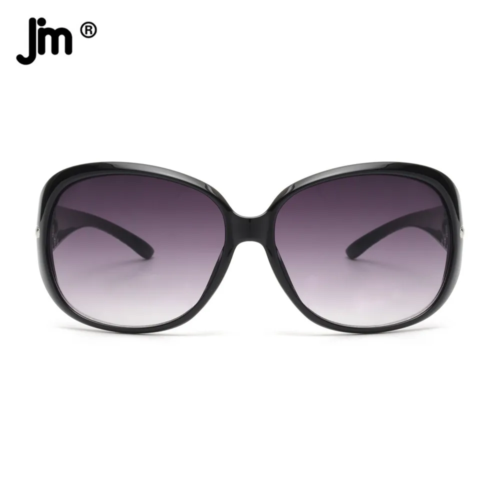 JM Retro Large Round Polarized Sunglasses for Women Gradient Lens Vintage Oversized Lady Sun Glasses UV400