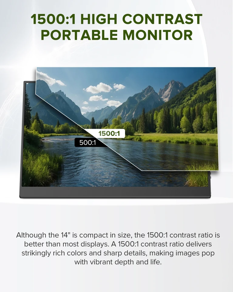 UPERFECT 14インチ 2K ポータブルモニター 2160 * 1440 QHD 外付け