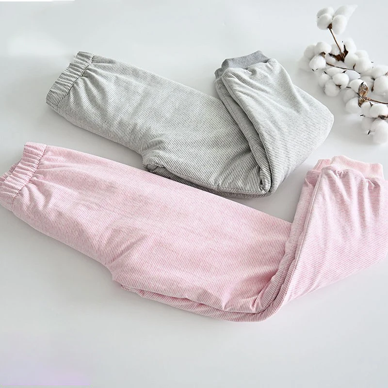 children's warm cotton pants handmade with cotton filling Students Thermal undwear pant