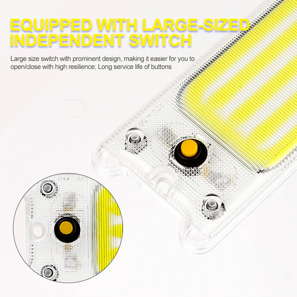 Acrylic Shell 12-24V Car Reading LED Night Strip Light Interior Light Ceiling Lamp for Van Lorry Truck Camper Boat With Switch image 2