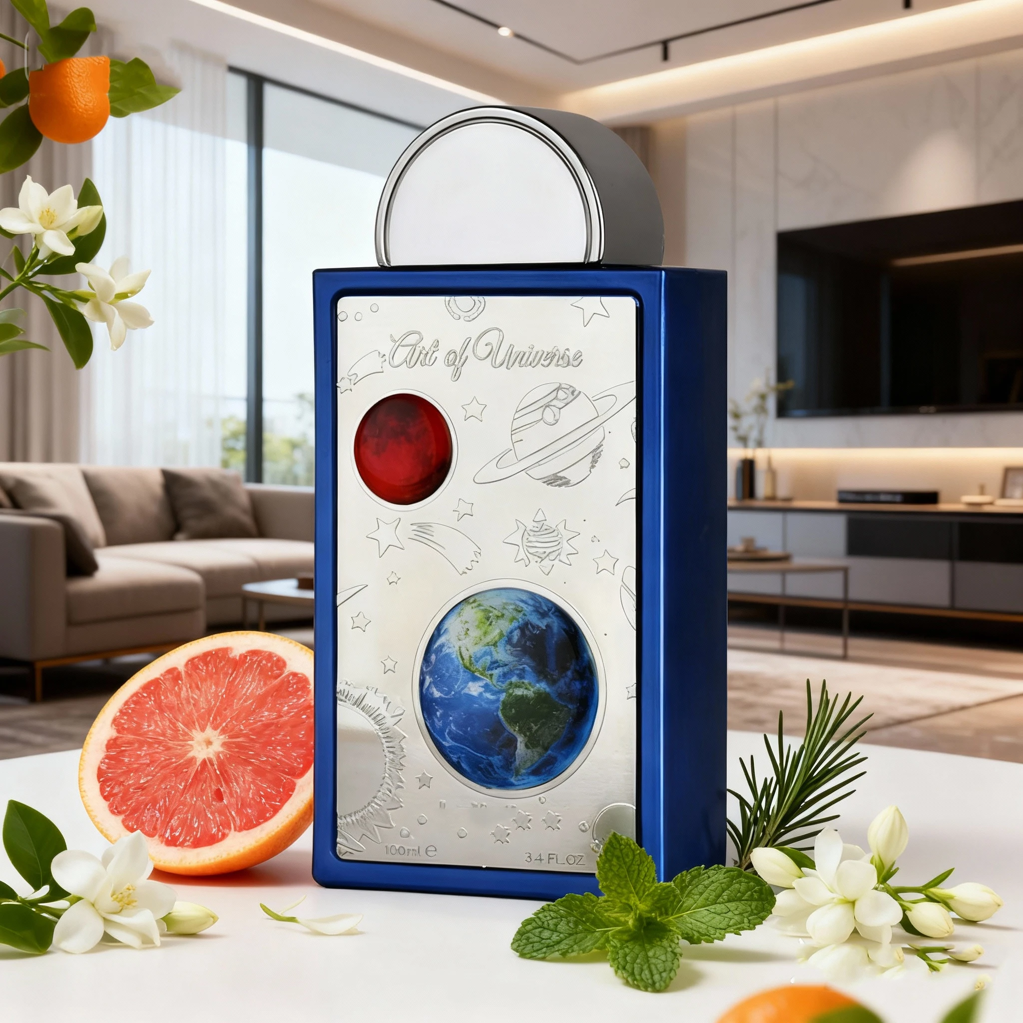 عطر آرت أوف يونيفرس المحايد الجديد 3.4 أونصة، حمضيات معطرة مختلطة بالمسك والعنبر، بخاخ عطر طازج ودائم، ستا فريد من نوعه