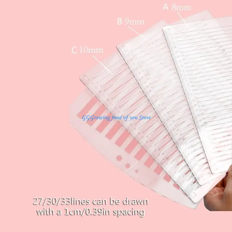 

H9EB Straight Line Stencil Spacing Line Writing Guide Template Line Drawing Stencils