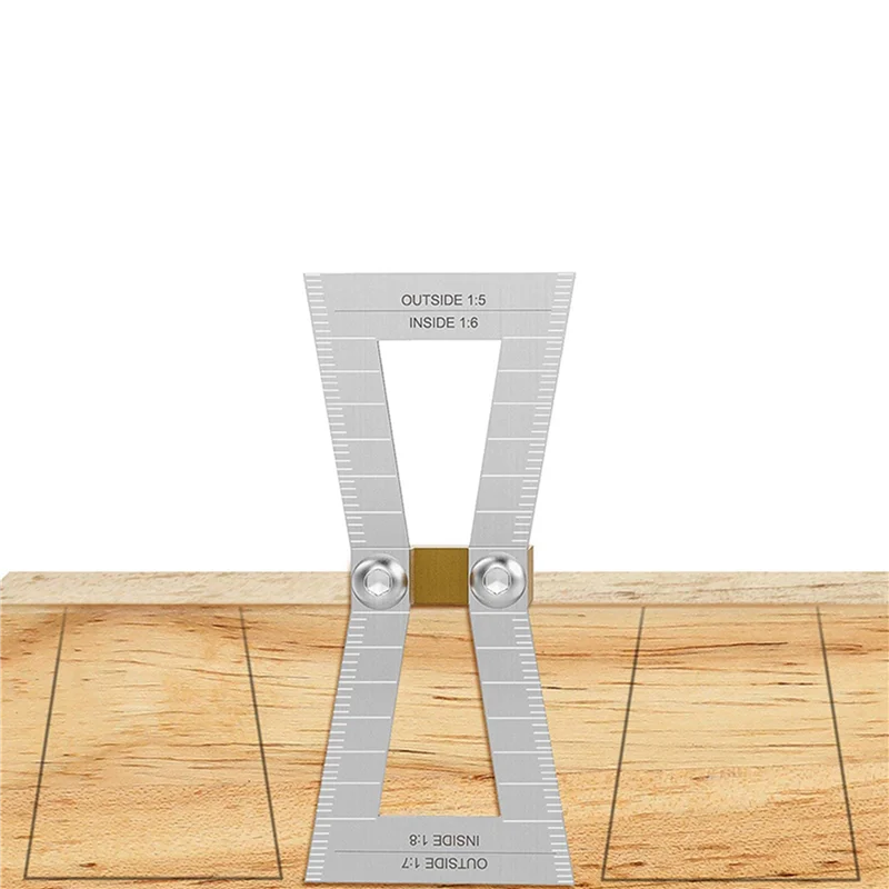 2 pennarelli a coda di rondine, strumento guida a coda di rondine con calibro per giunti in legno con scala, modello a coda di rondine dimensioni 1: 5-1: 6 e 1: 7-1: 8-B51B