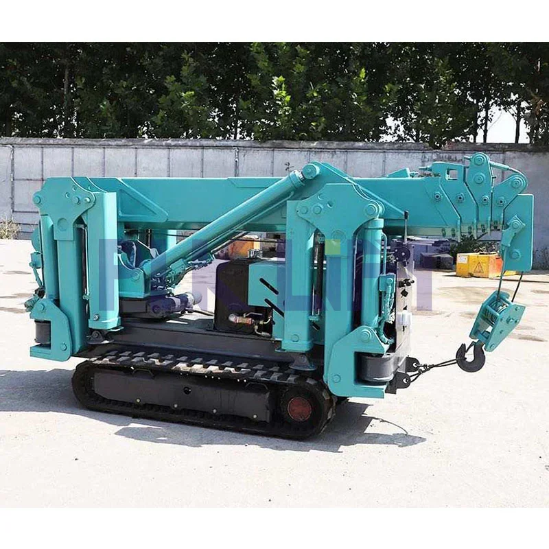 12 ton full-slewing boom type small crawler crane spider crane