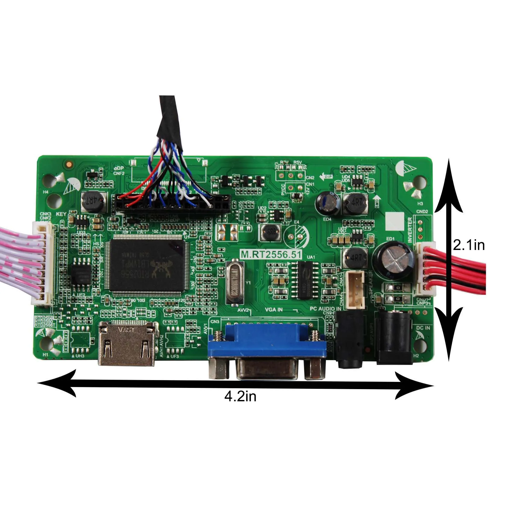 Vga Lvds Controller Board 27Inch 2K 2560X1440 Lcd Driver Screen Board  27'' Panel Lcd Control Board for Bar Lcd Screen