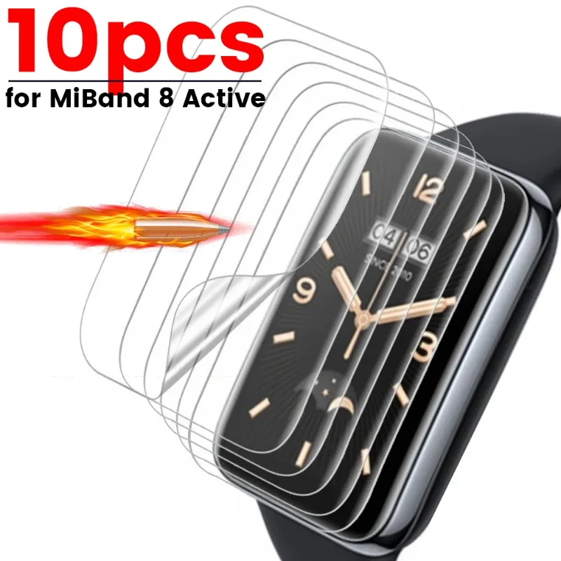 10/1pcs Displays chutz folien für Xiaomi Band 8 aktive Smartwatch Hydro gel Film HD klare ultra dünne Schutz folien mit vollständiger Abdeckung