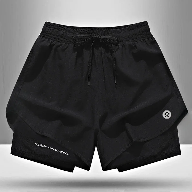 

Quick-drying Thin Yoga Fitness Training Three-point Pants Summer Sports Shorts Men's and Women's Quick-drying Ice Silk