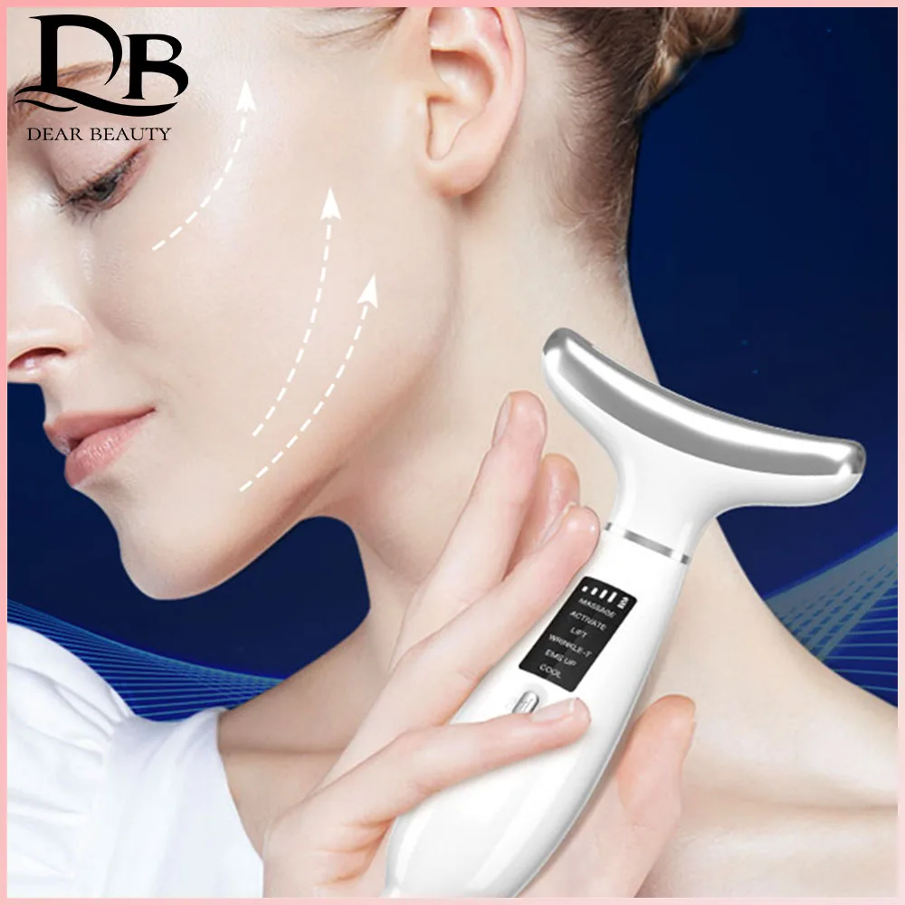 

Multifunctional Neck Beauty Device Colorful Ice Hot Compress Nursing Lifting Firming Skin Fade Law Lines Dilutes Wrinkles