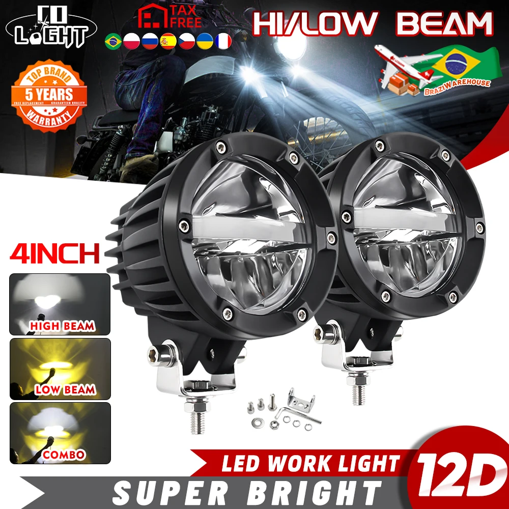 

CO LIGHT LED Work Light 4 Inch Combo Beam LED Offroad Light Pod 6500K 3500K for Truck 4WD SUV ATV UTV Boat Fog Lamps 12V 24V