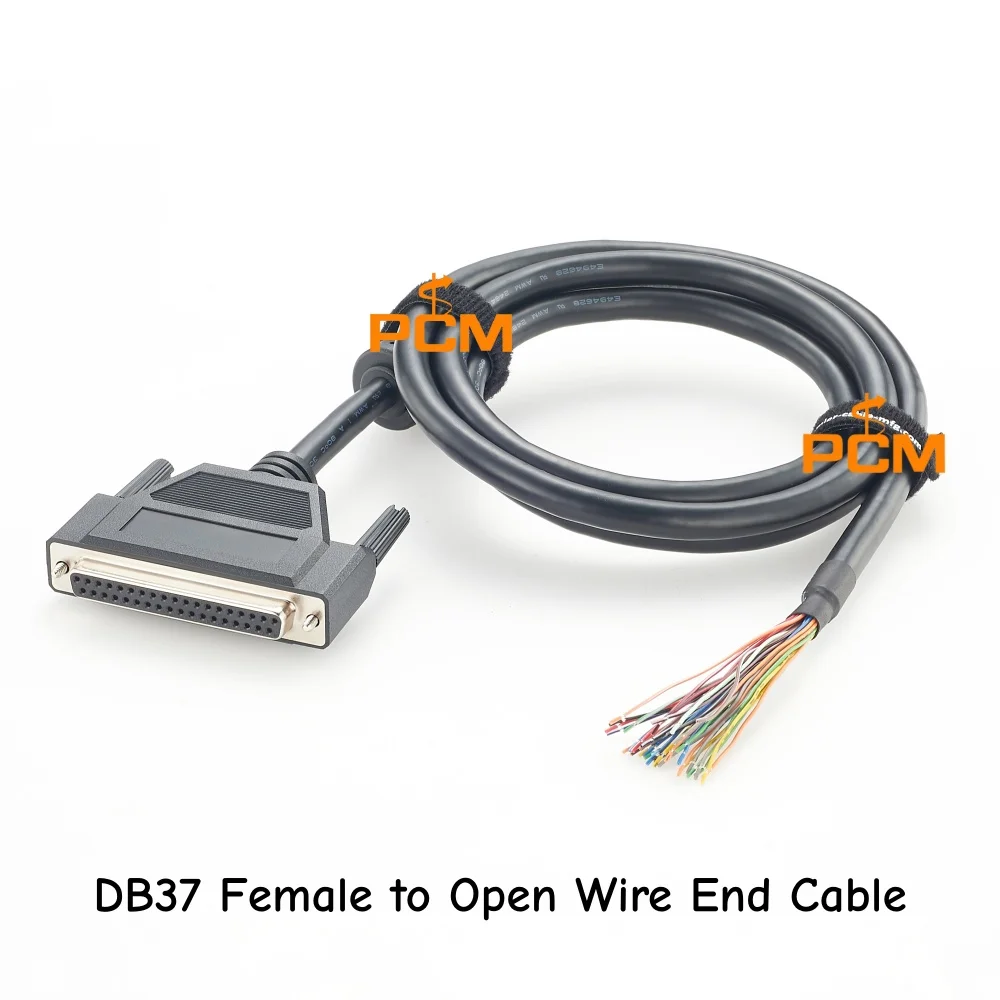 37Pin DB37 Female to Bare Wire Cable D Sub Interface Breakout Wiring Harness for Industrial Equipment Control System