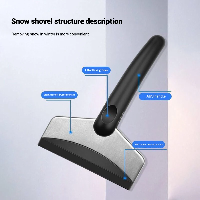 Car Snow Shovel Glass Ice Scrapers Cleaning Tool Multifunction Stainless Steel For Lamborghini Urus Huracan Aventador Premium