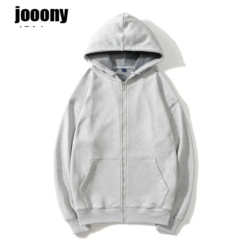 Zip Up Hoodie Men Solid Color Available Vintage stytle New Basic Daily Versatile Hoodie Cardigan  Sweatshirt Harajuku Leisure