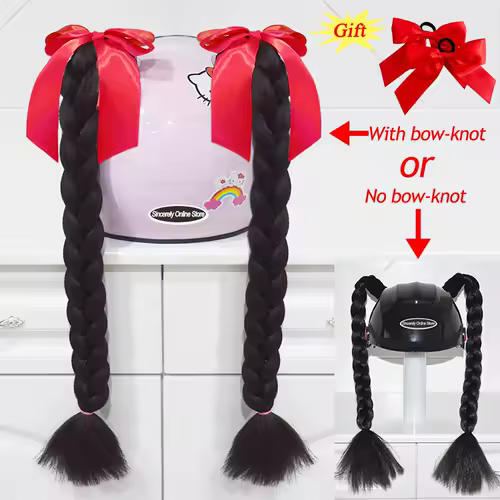2pcs/pair New Motorcycle Helmet Braids Woman Braids Wig For Motorbike Helmets 164 colors Twist Dual Pigtail Ponytail With Sucker - Image 25