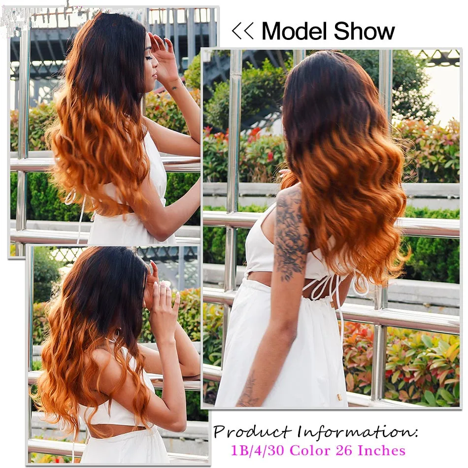 Highlight Body Wave Perücke Ombre Body Wave Lace Front Echthaar Perücken für Frauen 13x4 Lace Frontal Perücke 4x4 Lace Verschluss Perücke 180%