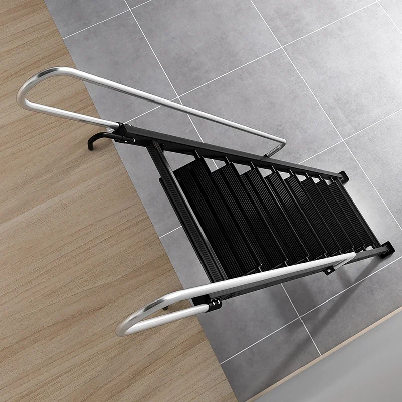 Home Folding Ladder Attic Lift Indoor and Outdoor Thickened Aluminum Alloy 12 Level Dormitory Multi Functional Expansion