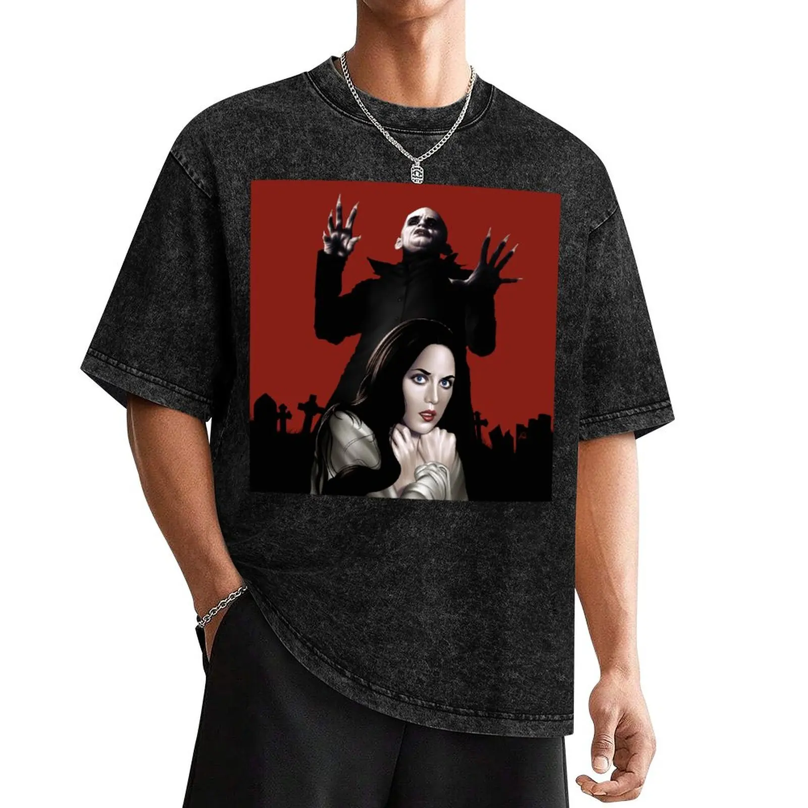 Nosferatu the Vampyre T-Shirt graphic tee shirt oversizeds rapper graphic tees heavy weight t shirts for men