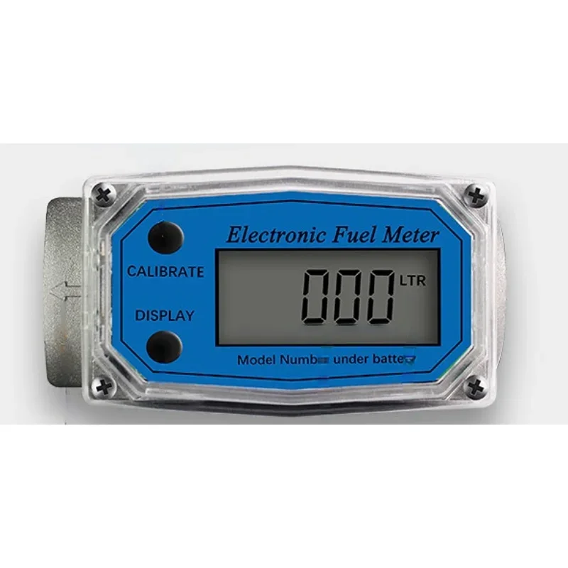 1 Inch / 1.5 Inch Turbine Water Flowmeter with Digital LCD Display,Thread Fuel Transfer Meter Diesel Gasoline Water Flow Meter