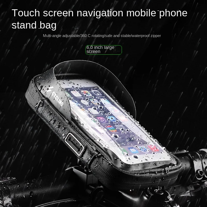 Chebi Road Touch Screen Anti-splashing Bicycle Mobile Phone Bag EVA Material Mountain Road Bicycle Bag Riding Equipment