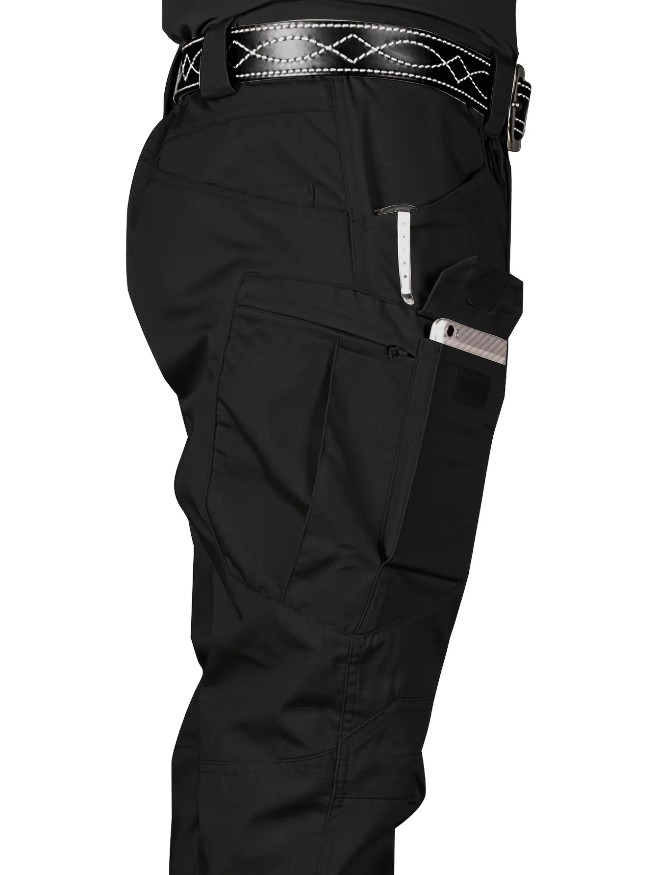 Pantaloni tattici multifunzionali da esterno da uomo, pantaloni sportivi da trekking multitasche all\'aperto, idrorepellenti, resistenti all\'usura