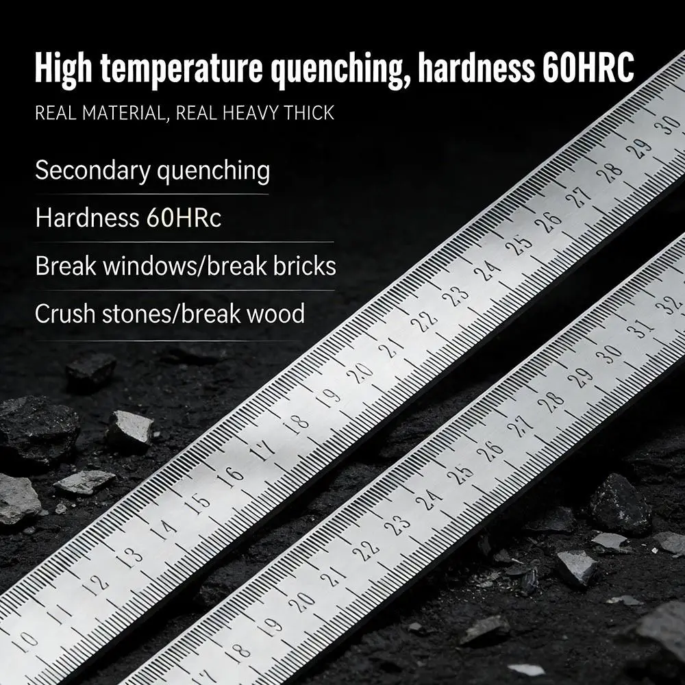 1Pcs 50cm Stainless Steel Ruler 2.5mm Thickened Quenched Steel Industrial Measuring Tool High Precision Industrial Grade