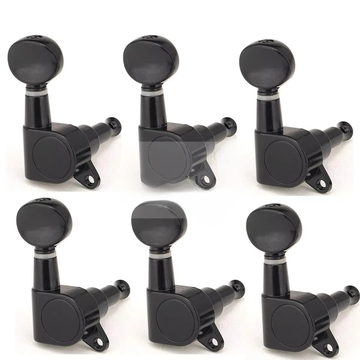 

Black 6 Inline Guitar Sealed Tuning Pegs Machine Heads For Right Hand