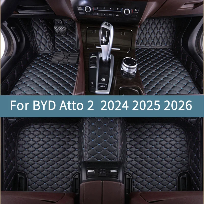Autofußmatten für BYD Atto 2 2024 2025 2026 2027 2028 Allwetter Wasserdichte Fußmatten für Autos