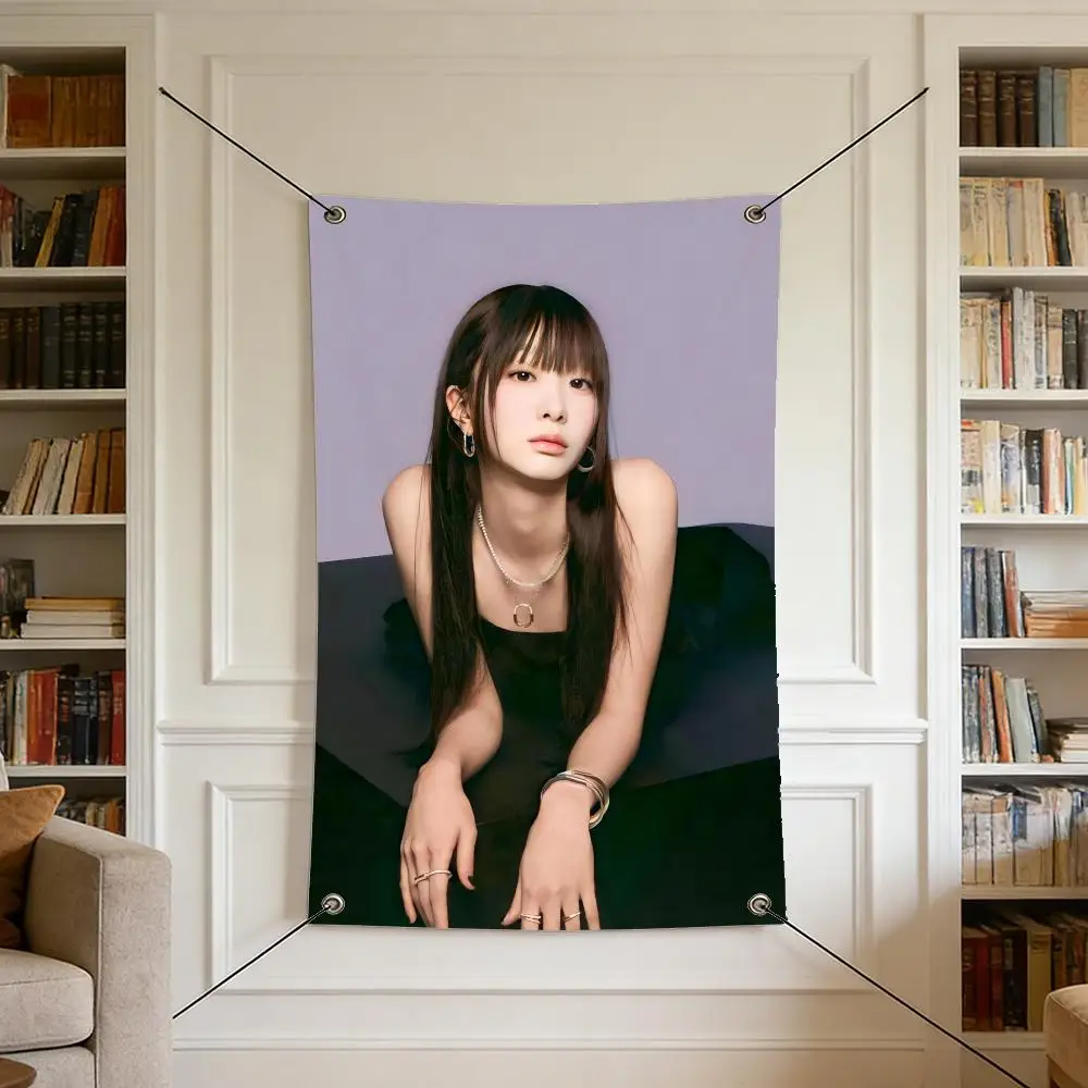 Celebrity K-Kim Da Mi Flags Warm Home Flag 4 Grommets Wrinkle Free Indoor Outdoor
