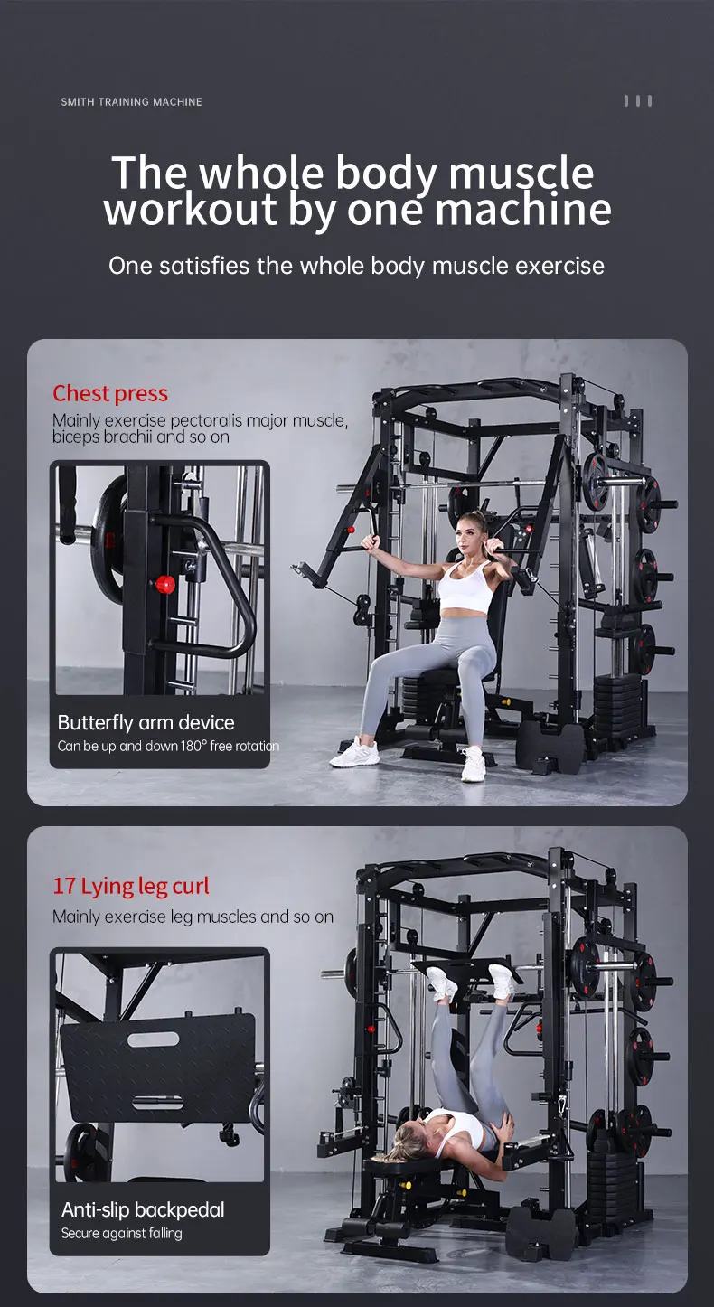 Factory Supplier Home Gym Equipment Squat Rack Power With 50kg Weight Stack Home Cable Crossover Gym Machine