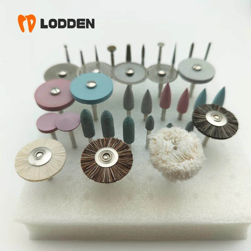 Schleif- und Polierset für Dentallabore für Metall, Acryl, Keramik, Zirkonoxid, Lithiumdisilikat mit Diamantbohrern und Gummirollen – Detail 19