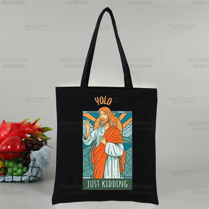 Jesus I Saw That Custom Images Fashion Travel Canvas Bags Tote Bag Shopping Original Design Grocery Bag Pures Shopper