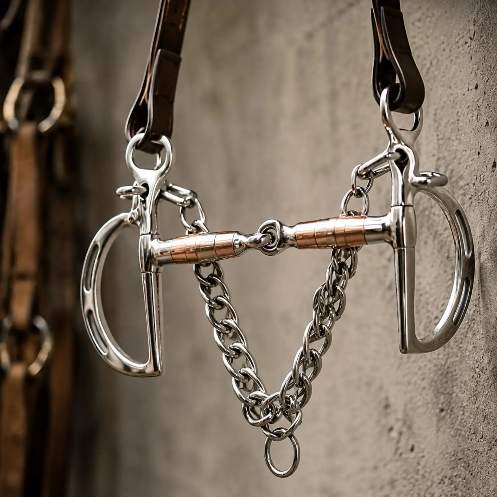 Durable Equestrian Snaffle Bit Copper Center for Horse Bridle and Riding Equipment