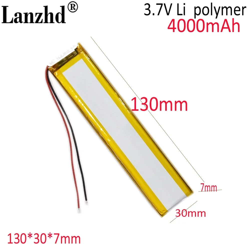 

3.7V polymer lithium battery 7030130 4000MAH For LED light strip battery Bluetooth keyboard mobile power 8030130 9030130