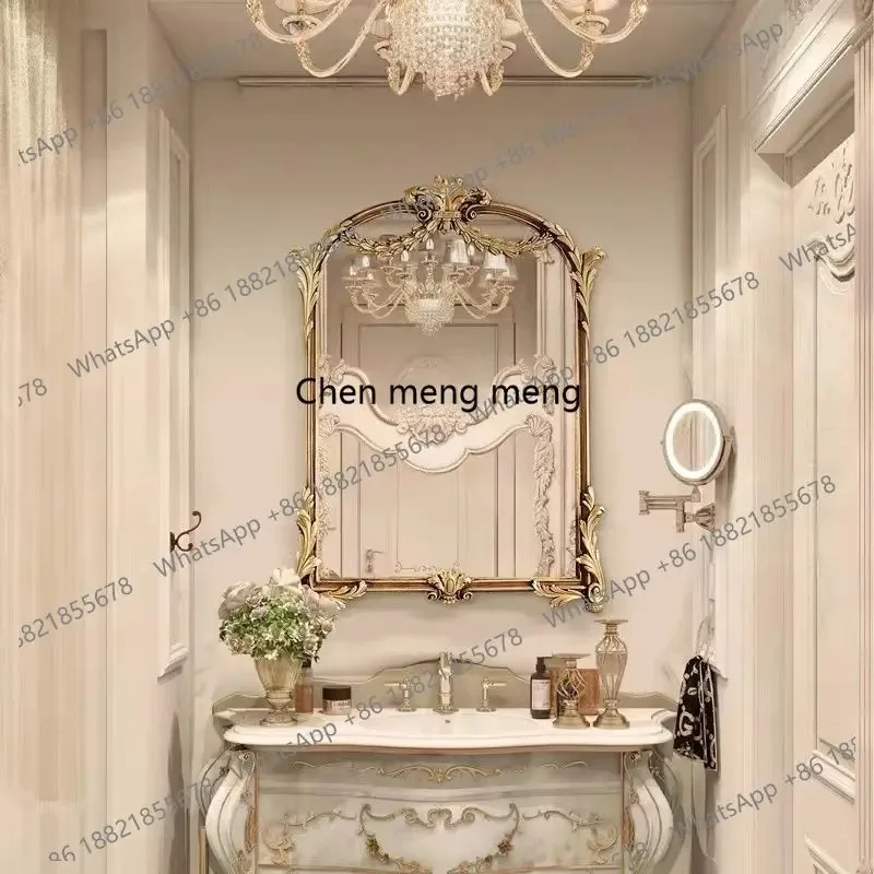 E136 French Vintage Mirror Makeup Living Room Full Body Modern Mirror Aesthetic Design Espejo Cuerpo Entero House Accessories